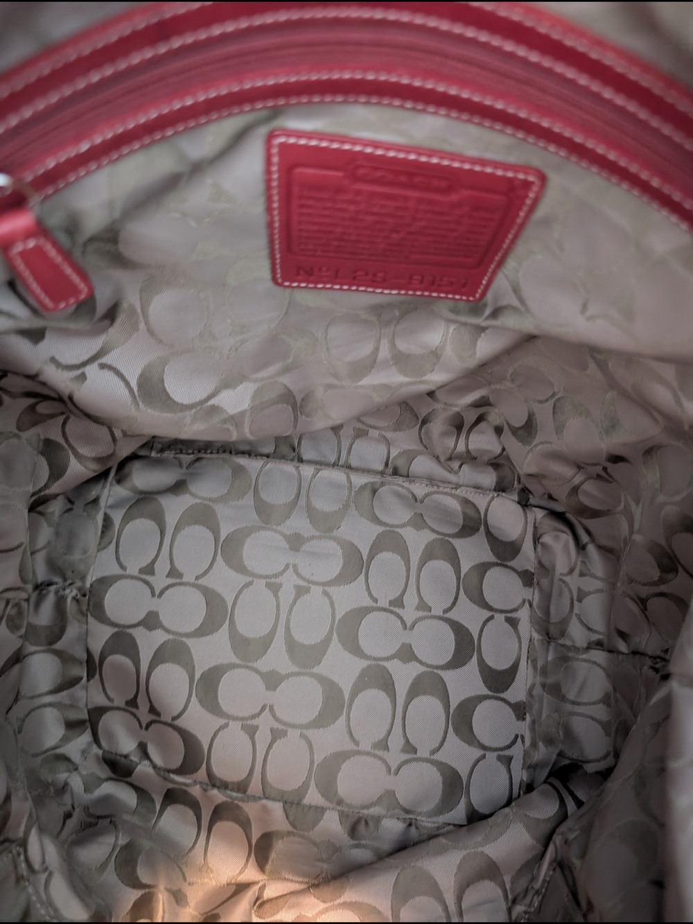 Coach XL Red Duffle Sac 9151 - Picture 5 of 7